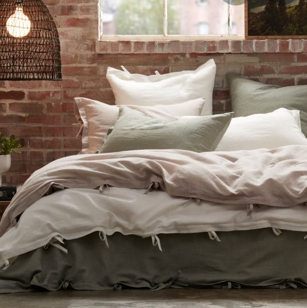 TREASURE & BOND Nordstrom Rust Orange Linen Duvet Set